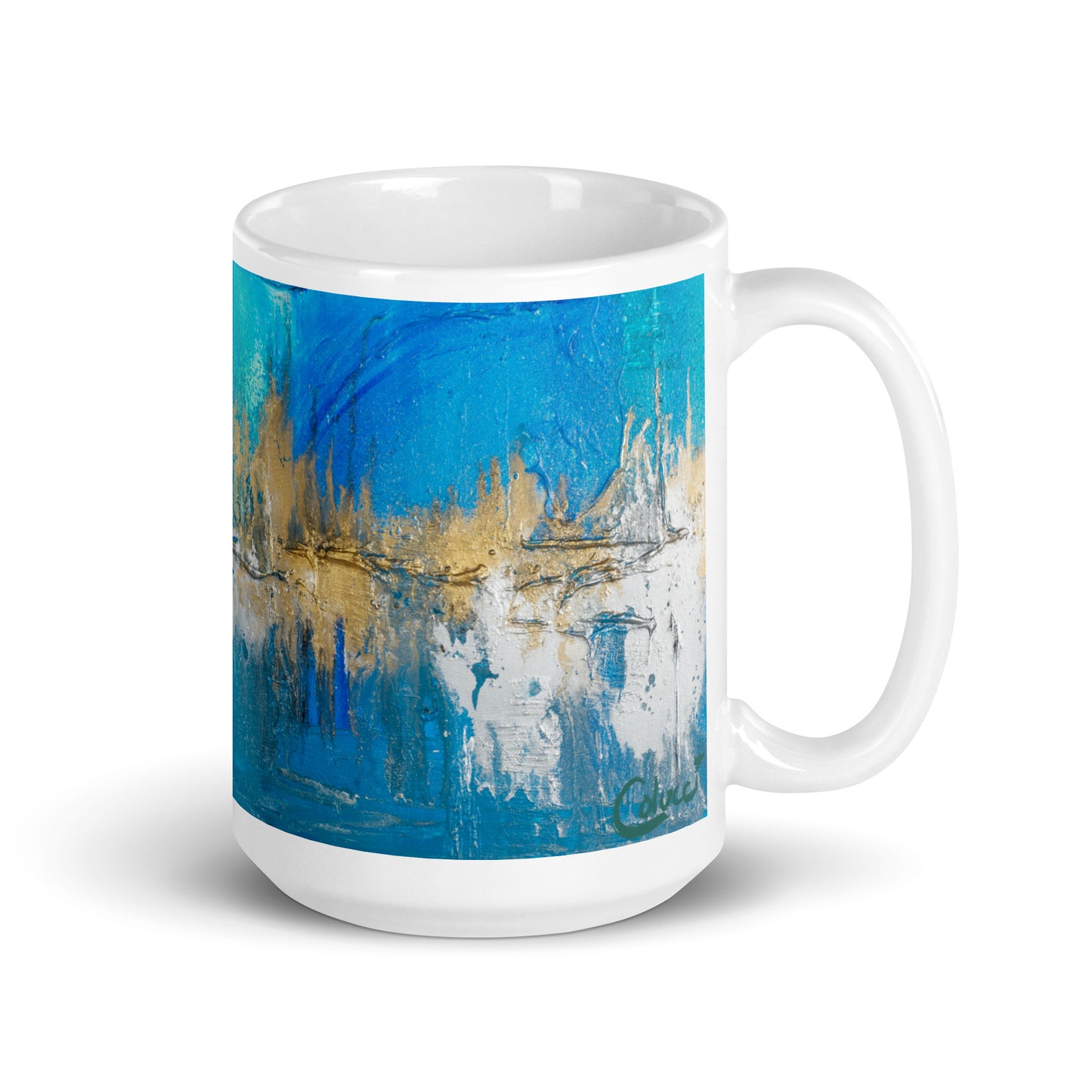 Tasse blanche brillante Colucci Reef